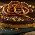 chocolate caramel pretzel tart