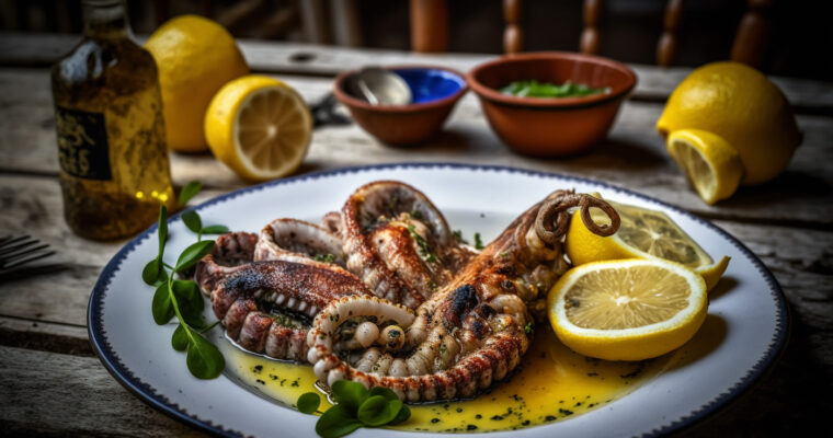Grilled Octopus with Lemon and Oregano