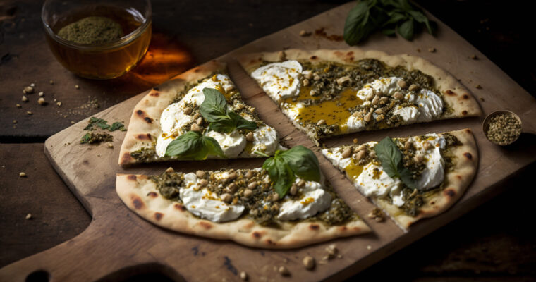 Taboon Flatbread with Labneh and Za’atar
