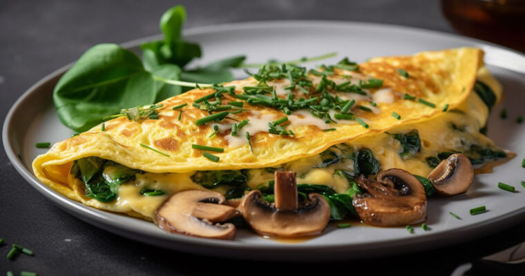 Mushroom and Spinach Omelette